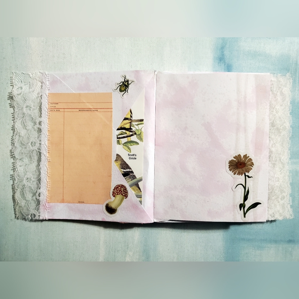 😀 HAND CRAFTED Envelope junk journal with note paper and ephemera - Picture 3 of 17